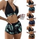 thumbnail image 4 of Askfv Traje de baño para mujer conjuntos de Bikini de 3 piezas conjuntos de Bikini con Tanga conjuntos de trajes de baño cortos de cintura alta con tirantes cruzados para mujer Askfv Bikini, 4 of 6