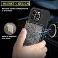 thumbnail image 6 of Dteck iPhone 13 pro case,PU Leather  Card Slots,Compatible Magnetic Car Mount phone Flip Kickstand Shockproof Ultra-Slim Cover for iPhone 13 pro 6.1 inch,Black, 6 of 9