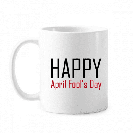

Celebrate April Fool s Day Festival Holiday Mug Pottery Cerac Coffee Porcelain Cup Tableware