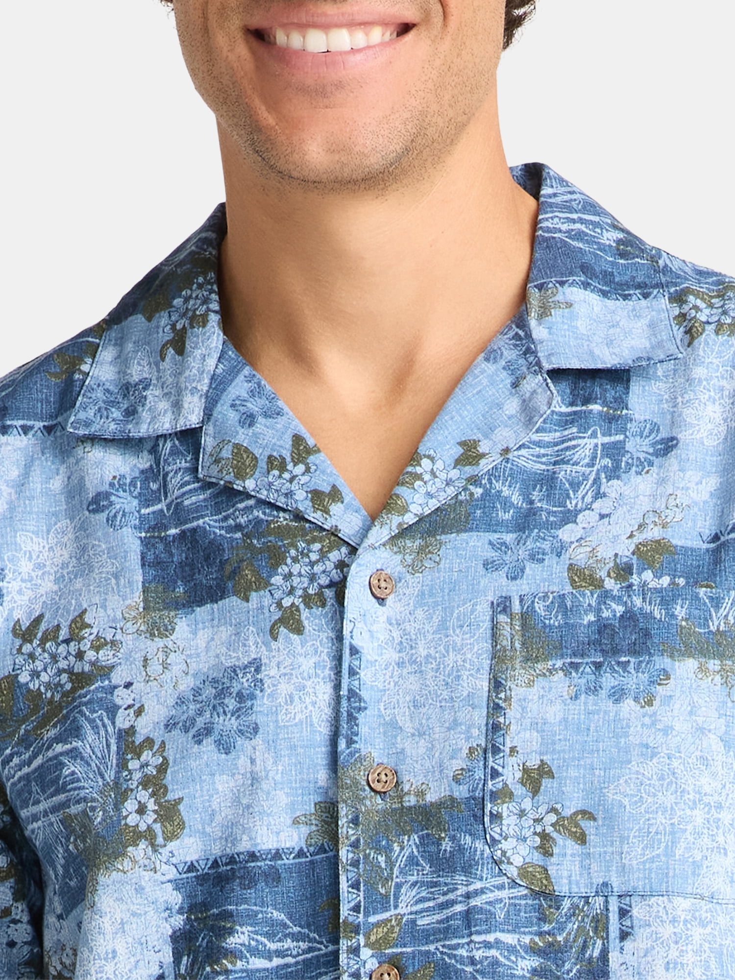 George Men's Linen-Blend Shirt, Sizes S-3XL