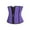 Purple, variant on Lace Corset Tops New Fashion Women's Plus Size Zipper Corsets Shapewear Outfit Solid Underwear Shapewear Vintage Steampunk Strapless Bustier Shapewear Lingerie Purple S