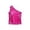 Hot Pink, variant on Girls Glitter Round Dot Sequin One Shoulder Top, Shiny Sleeveless Stage Show Performance Vest Blue 130/140