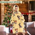 thumbnail image 1 of Blanket Hoodie Ultra Soft Oversized Blanket Sweatshirts with Hood Pocket and Sleeves Warm Cozy Wearable Hooded Blankets Sweater One Size for Teens Boys Girls Panda, 1 of 8