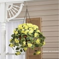 thumbnail image 2 of OakRidge Artificial Geranium Hanging Stem – Yellow, 23 ½” Long – Faux Floral Home Décor for Indoor/Outdoor Use, 2 of 3
