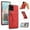 Red, variant on Case for Samsung Galaxy A51 4G (A515), Galaxy A51 Phone Case (6.5 Inch) - Synthetic Leather Protective Case with Card Slot / Kickstand, Slim Fit Lightweight Simple Fashion Cover (Brown)