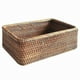 thumbnail image 1 of Rectangular Wicker Basket for Fruit, Tea, Snacks, Bread, Picnic, Cosmetics, and Kitchen Storage Handwoven with Natural Rattan Material, 1 of 5
