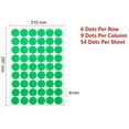 thumbnail image 5 of 1.18" (30mm) 12 Sheet Multicolored Round Dot Adhesive Sticker Color Coding Dot Labels - 648 Dots Per Pack?54 Dots Per Sheet, 5 of 5