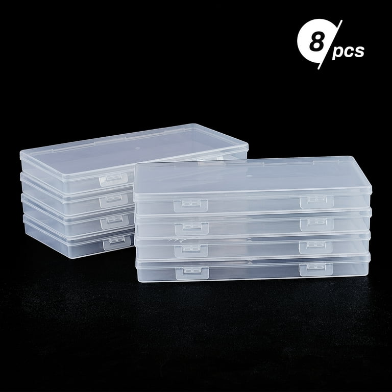BENECREAT 6 Pack Clear Plastic Box Clear Storage Case Collection