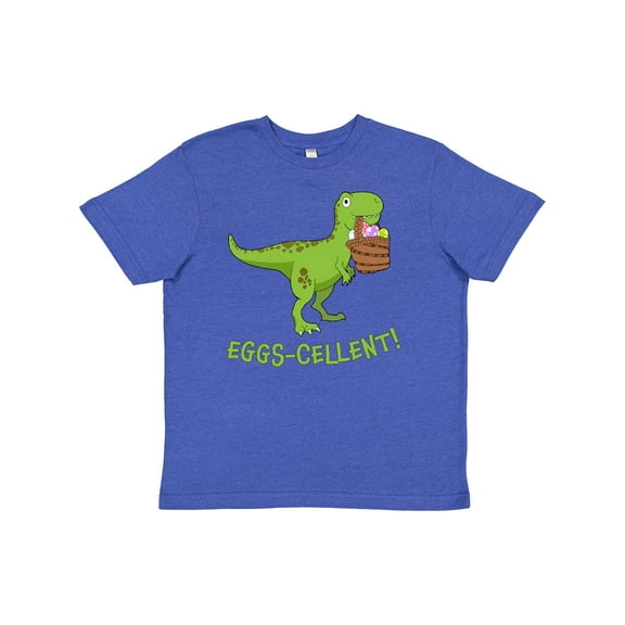 Inktastic Eggs-cellent Cute Easter T-rex Dinosaur Youth T-Shirt