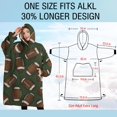 thumbnail image 4 of Oversized Wearable Blanket Hoodie,Football Pattern Sherpa Blanket Hoodie with Super Pockets,Super Warm Fuzzy Pullover for Women & Men, 4 of 6