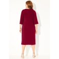 thumbnail image 4 of Catherines Women's Plus Size Bell-Sleeve Lace-Up Shift Dress, 4 of 5