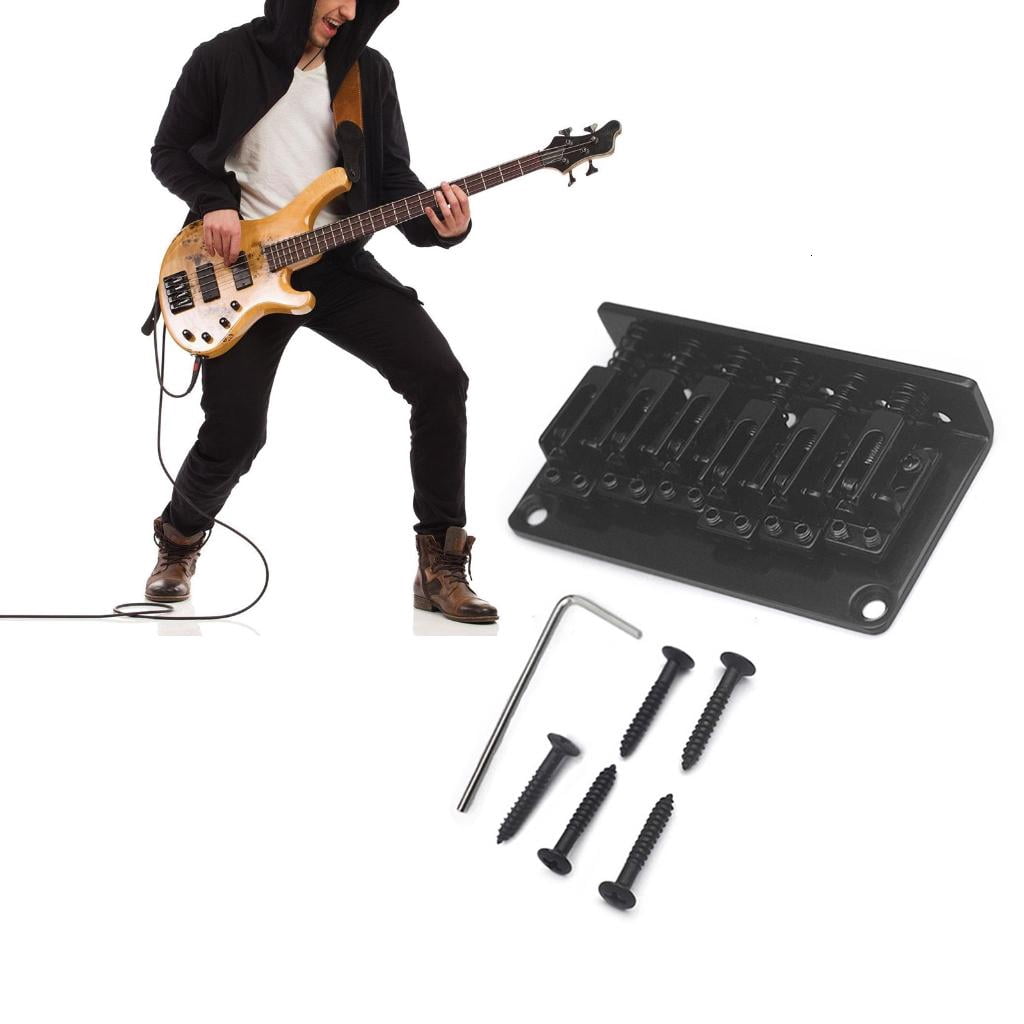 Yihuala Multifuntional 6 String Electric Bass Bridge Bass Guitar Part Music Instrument Hardware Electric Bass Bridge for Guitar