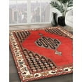 thumbnail image 3 of Ahgly Company Machine Washable Indoor Rectangle Traditional Orange Salmon Pink Area Rugs, 3' x 5', 3 of 7