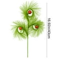 thumbnail image 3 of Christmas Tree Topper 17'' Lime Green Curly Tree Picks with Red Ball Xmas Artificial Green Stems for Christmas Tree Topper Filler Branches Home Office Holiday Party Decorations Gifts, 3 of 8