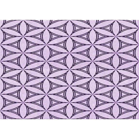Ahgly Company Machine Washable Indoor Rectangle Transitional Purple Violet Purple Area Rugs, 2' x 5'
