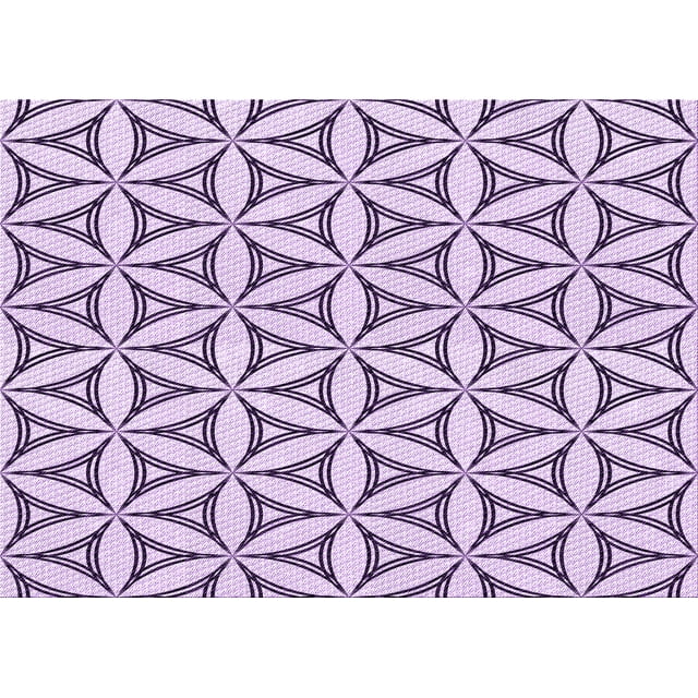 Ahgly Company Tapis Rectangulaire Lavable en Machine Intérieur Transitionnel Violet Violet Violet, 2 Pieds x 4 Pieds