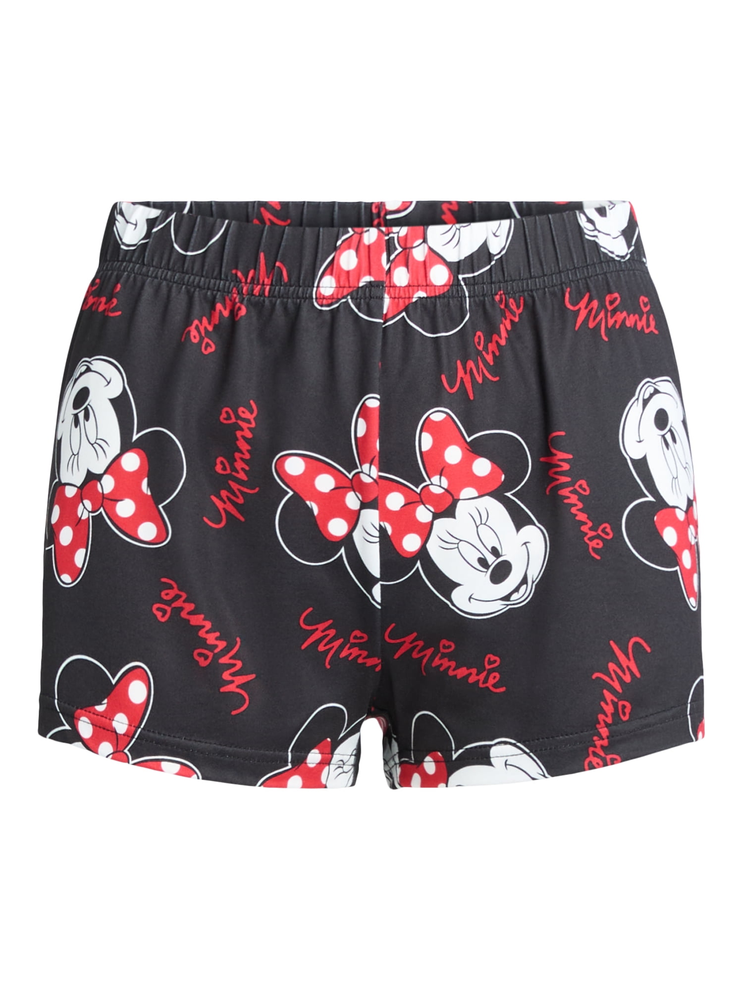 Mickey and Minnie Mouse Women's and Women's Plus Jersey Sleep Shorts, 2-Pack, Sizes XS-3X