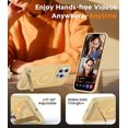 thumbnail image 4 of Funda con Soporte Magnético invisible, Delgada Mate, para iPhone 13 Pro Max, Marrón Claro, 4 of 7