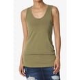 thumbnail image 3 of Women's Premium Cotton Vest Basic Soft Stretch Racerback Tank Top Solid Color, 3 of 8