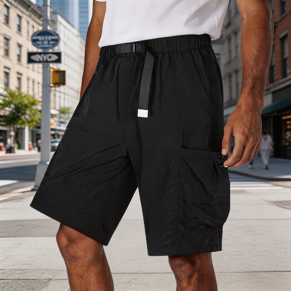 Mens Utility Cargo Shorts Breathable Pocket Shorts Lightweight Relaxed Fit for Daily Outdoor Work Wear