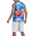 thumbnail image 2 of Sikiie Bright Flowers Basketball Jersey Reversible Men's Mesh Athletic Sports Shirts Training Practice S-4XLXX-Large, 2 of 6