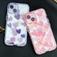 thumbnail image 2 of Para IPhone 11 13 12 Pro Max Luminoso Cojín De Aire Amor Rosa Púrpura TPU Suave Caso Del Teléfono Transparente Antiarañazos A Prueba De Caídas Cubierta Protectora Para XR, 2 of 4