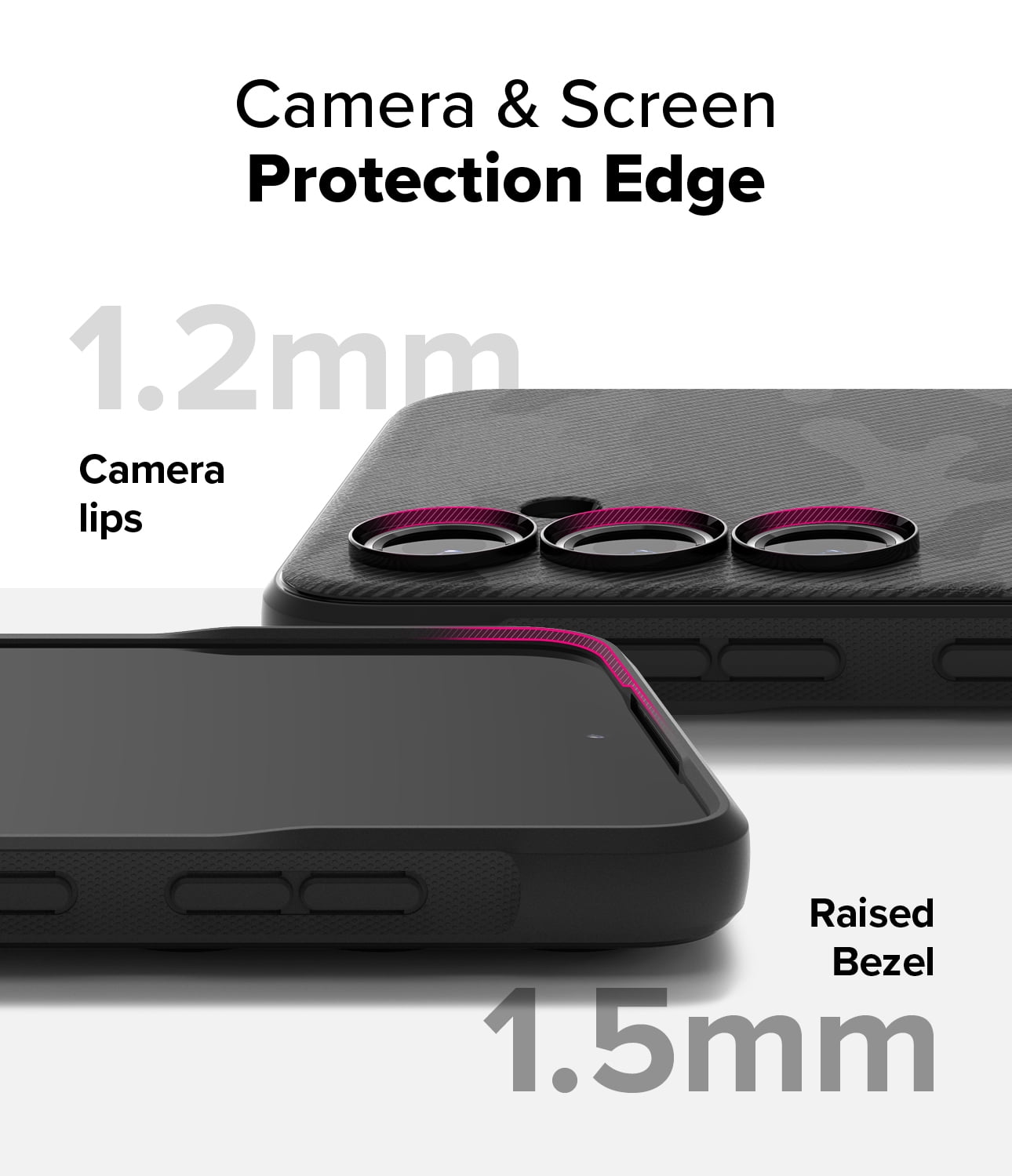 Ringke Onyx for Samsung Galaxy S24 FE Case, Firm Grip Non-Slip Unique Texture Flexible Durable TPU Phone Cover - Camo Black