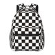 thumbnail image 1 of Fotbe Black and White Checkerboard Mochila Casual con Estampado para Escuela, Viajes y Actividades al Aire Libre - Duradera, Ligera y Cómoda, 1 of 5