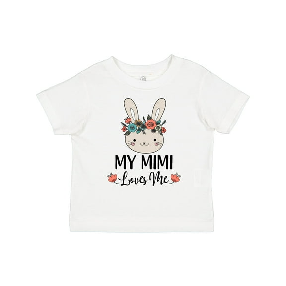 Inktastic My Mimi Loves Me Granddaughter Bunny Girls Toddler T-Shirt