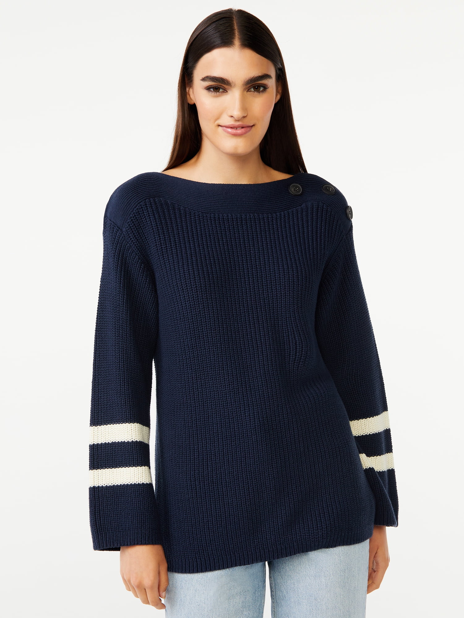 Free Assembly Women’s Button Shoulder Sweater