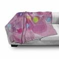 thumbnail image 3 of Pink Soft Flannel Fleece Throw Blanket, Abstract Fantasy Magic Blurry Motion Effect Design Smooth Illustration Art Print, Cozy Plush for Indoor and Outdoor Use, 70" x 90", Pink, by Ambesonne, 3 of 6