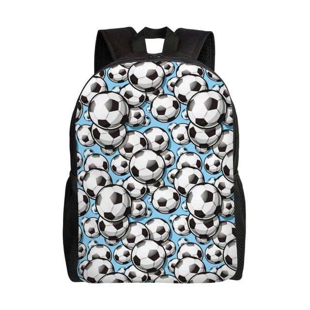 Disketp Football Soccer Ball Mochila Unisex de Apertura Lateral Completa, Mochila para Laptop para Escuela, Trabajo y Viajes
