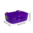 thumbnail image 3 of EGYMEN Large Cats Litter Box, Spacious Pet Litter Tray for Big Cats, Open-Top Cat Waste Container, Leak-Proof Cat Toilet with Easy Access (Purple), 3 of 6