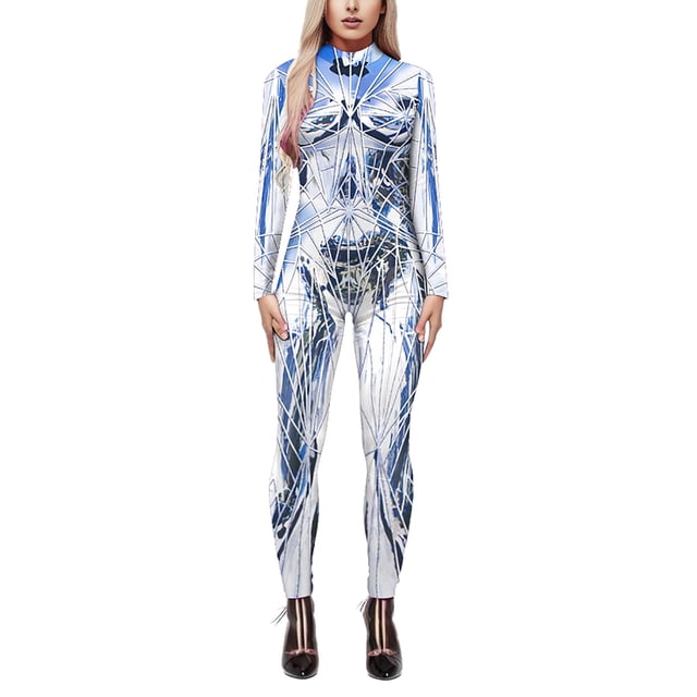 Combinaison Imprimée 3D pour Femmes, Manches Longues, Design Unique