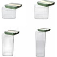 thumbnail image 4 of Set de 4 Contenedores Herméticos de Acrílico para Cocina | Recipientes Apilables con Tapa para Almacenar Cereales, Arroz, Pasta, Granos, Harina, Frutas Secas y Café (Verde), 4 of 4