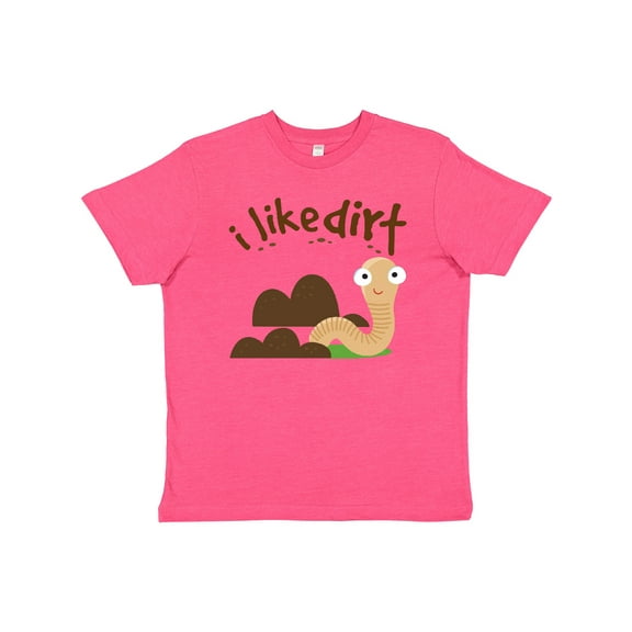 Inktastic I Like Dirt Earthworm Youth T-Shirt