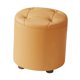 thumbnail image 2 of Reposapiés redondo pequeño, puf, otomano, taburete para cambiar zapatos, asiento, silla, reposapiés, puf, reposapiés para habitación infantil y sala Naranja, 2 of 8