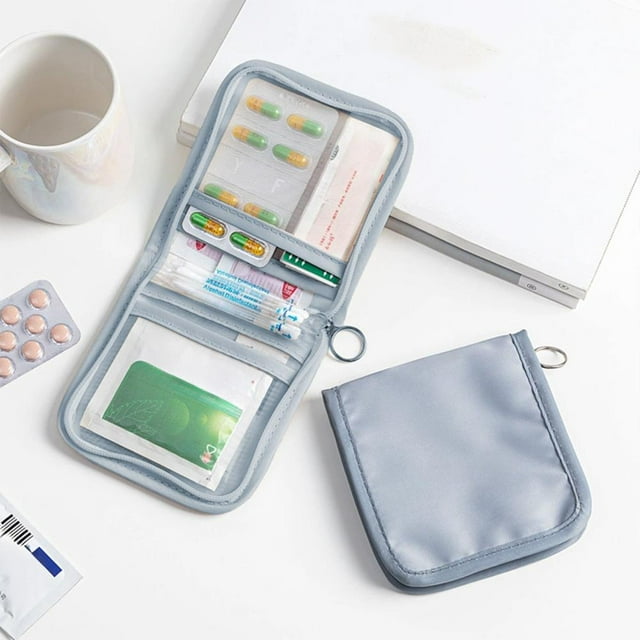Feltree Portable Medicine Organizer Bag - Compact Lightweight Travel Case with Multiple Compartments for First Aid, Outdoor, Camping & Cosmetic Storage