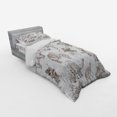 thumbnail image 3 of Ambesonne Black White Bedding Set 4 Pcs, Dinosaurs Skeleton, Queen, Dark Brown White, 3 of 3