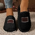 thumbnail image 2 of Leozcaa Women Slippers Warm Memory Foam Comfy House Slippers Anti-Skid Rubber Sole for Mens Indoor Outdoor, 2 of 6