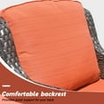 thumbnail image 5 of XIZZI Outdoor Patio Wicker Swivel Rocker Set,3-Piece Rocking Chair Bistro Set with Orange Red Cushions and Coffee Table for Balcony,Brown Wicker, 5 of 10