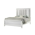 thumbnail image 2 of 3Pc White Finish Queen Size Bedroom Set LED Light HB Bed Chest Nightstand Wooden Bedroom Furniture, 2 of 7