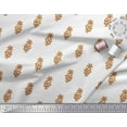 thumbnail image 3 of Soimoi Moss Georgette Fabric Leaves & Floral Block Printed Fabric 1 Yard 42 Inch Wide, 3 of 3