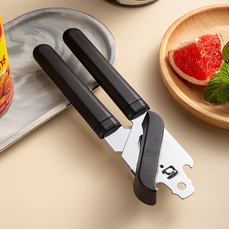 2pcs Stainless Steel Can Opener, 3-in-1 Multi-Function Manual Can Opener, Home Kitchen Can Opener, Safe Labor-Saving Multi-Purpose Bottle Opener