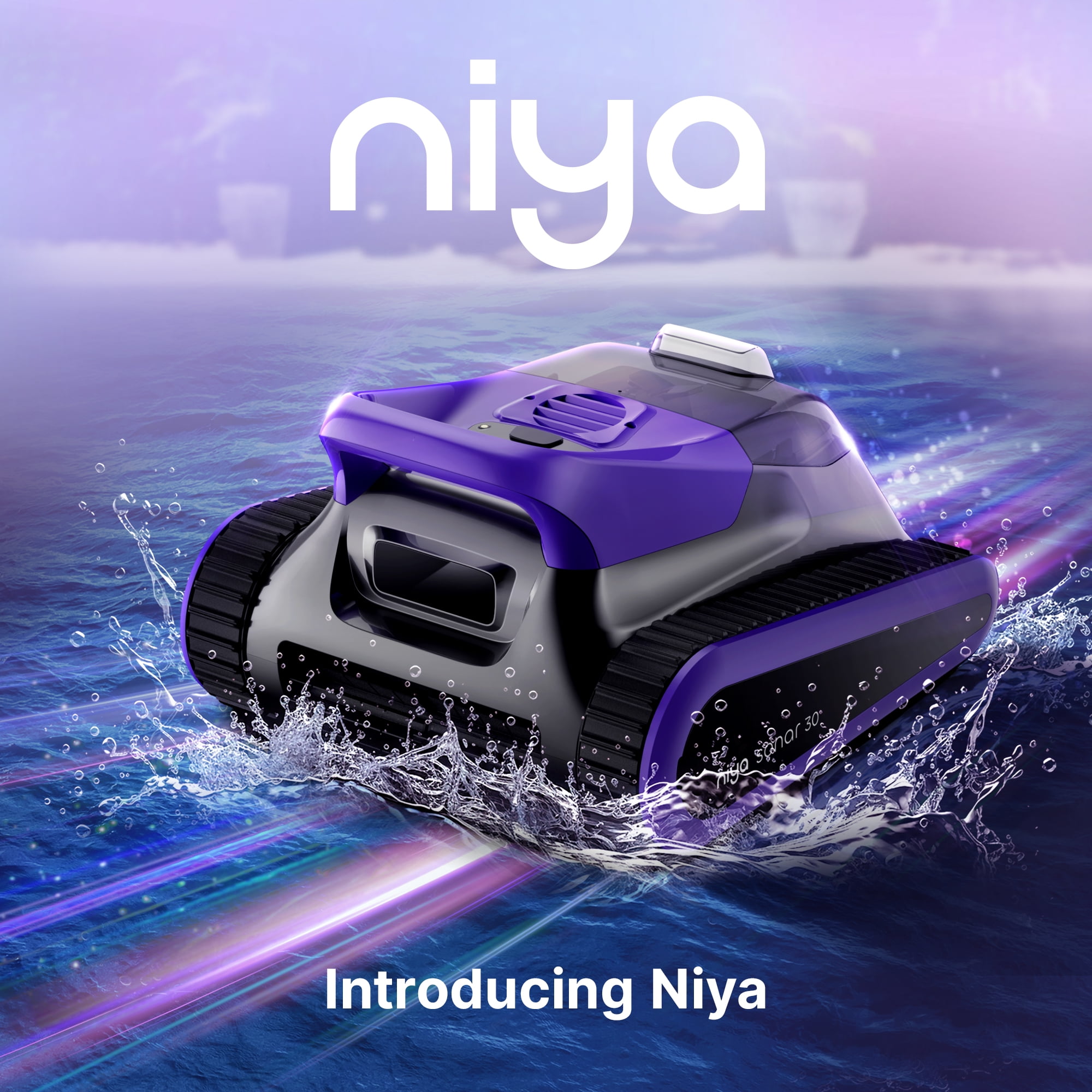 Niya Sonar 30 Cordless Robotic Pool Cleaner from The creators of Dolphin, up to 33 FT in Pool Length, Wall Climbing, Sonar - Powered Navigation
