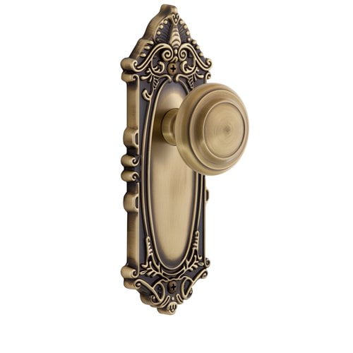 Grandeur 807900 Grande Victorian Solid Brass Rose Dummy Knob Set - Nickel
