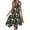 Dark Green, variant on Women's Casual Easter Dress, Round Neck Sleeveless Floral Print Irregular Hem Midi Dress, Spring Church, Garden Party, Brunch Outfit,Beige L