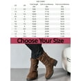 thumbnail image 7 of Women's Extra Wide Width Ankle Boots True Plus Size Wide Foot Low Heeled Slouchy Booties Comfort Riding Combat Rivet Short Boots for Women., 7 of 7
