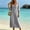 Gray, variant on Odbmxy Peasant Women's Midi Dresses 3/4 Sleeve Cotton Linen Fall Tunic Vacation Puff Sleeve Dress for Women Square Neckline