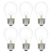 Simba Lighting Incandescent Appliance Light Bulb A15 25W E26 Medium Base, 120V 2700K, 6-Pack